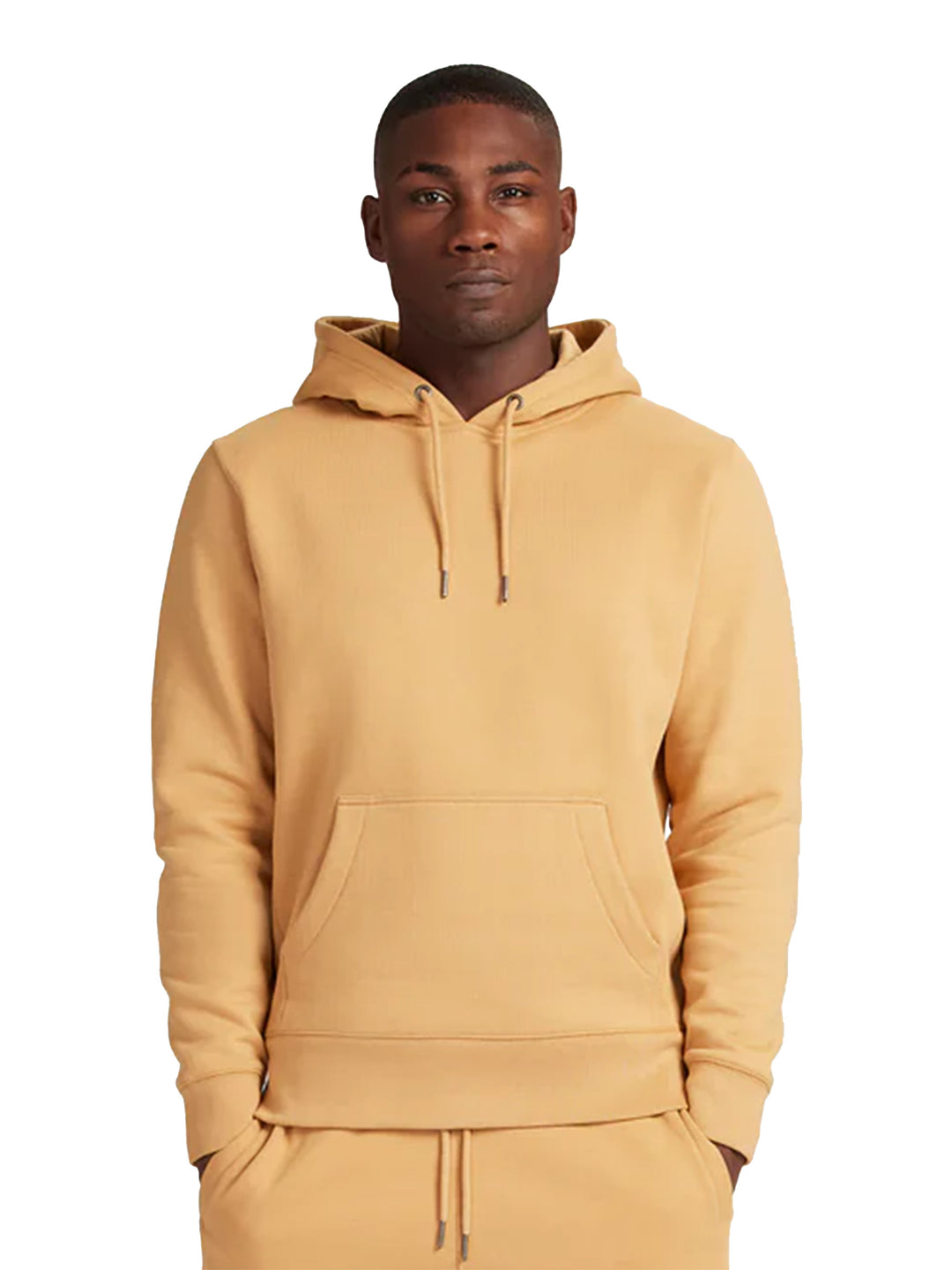 Beige Original Favorites Heavyweight Hoodie with a minimalist design. Made from heavyweight organic cotton for warmth and durability.