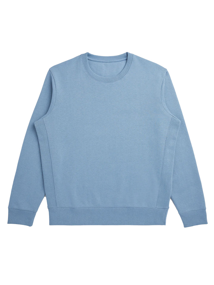 Light blue Original Favorites crewneck sweatshirt with a soft, heavyweight texture. Perfect for casual and custom designs.