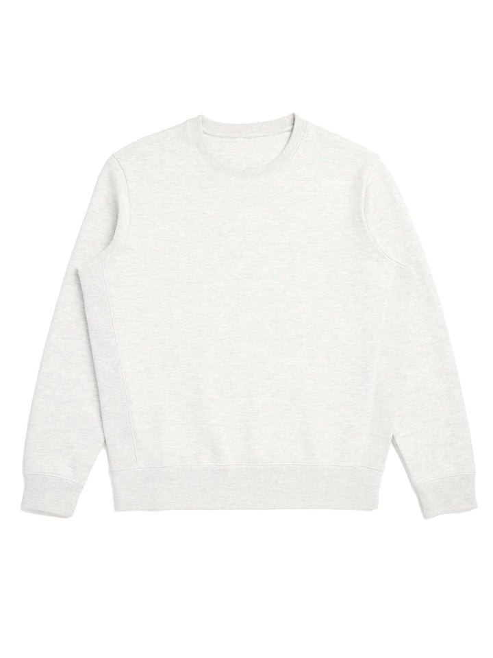 Off-white heathered Original Favorites crewneck sweatshirt with a relaxed fit. Heavyweight fabric for warmth and durability.