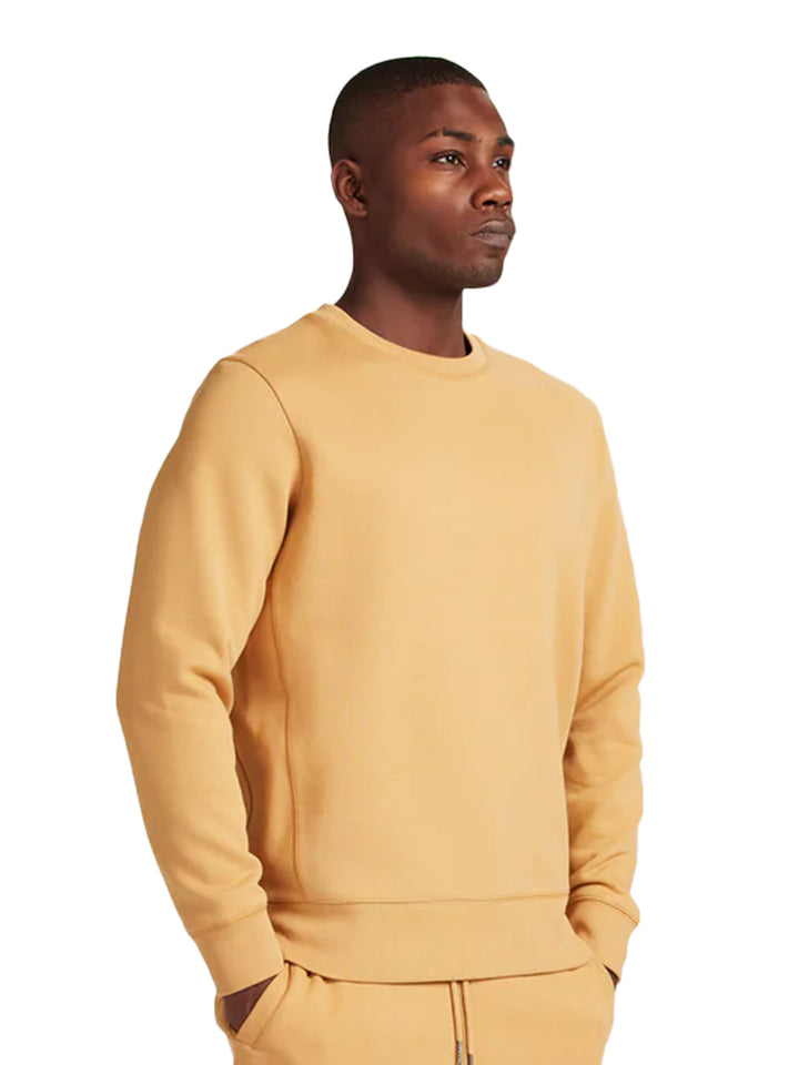 Tan Original Favorites crewneck sweatshirt with a classic fit. Made from premium heavyweight fabric for durability and comfort.