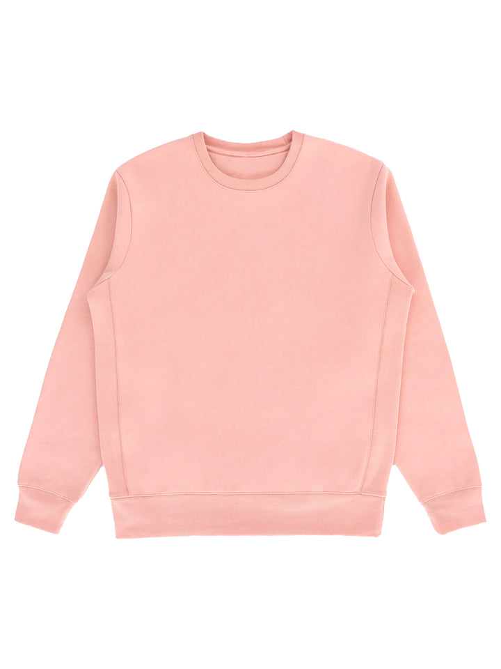 Soft pink Original Favorites crewneck sweatshirt with a minimalist design. Heavyweight fabric for a cozy and stylish look.