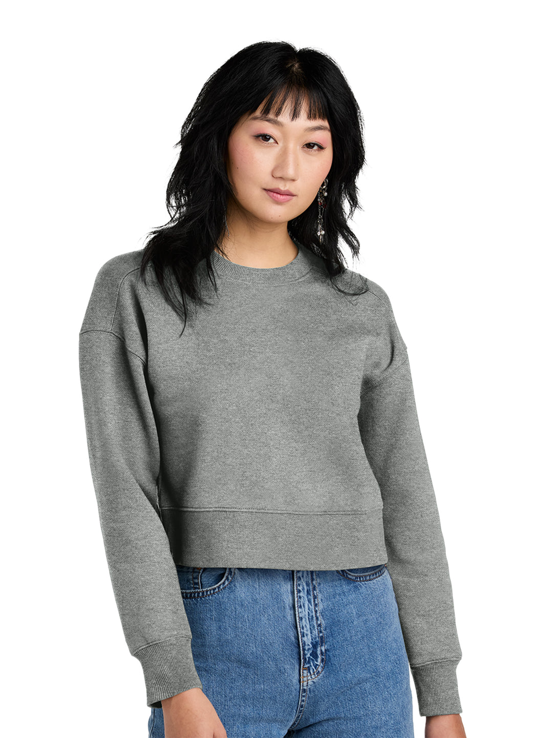 District Women's Perfect Weight Fleece Cropped Crewneck