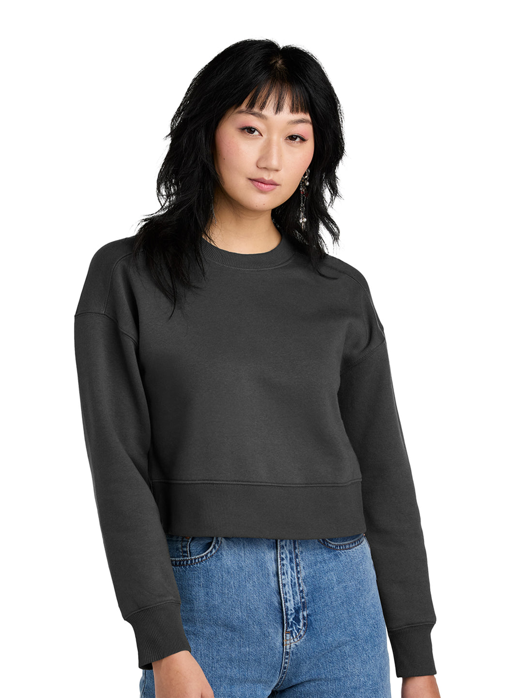 District Women's Perfect Weight Fleece Cropped Crewneck