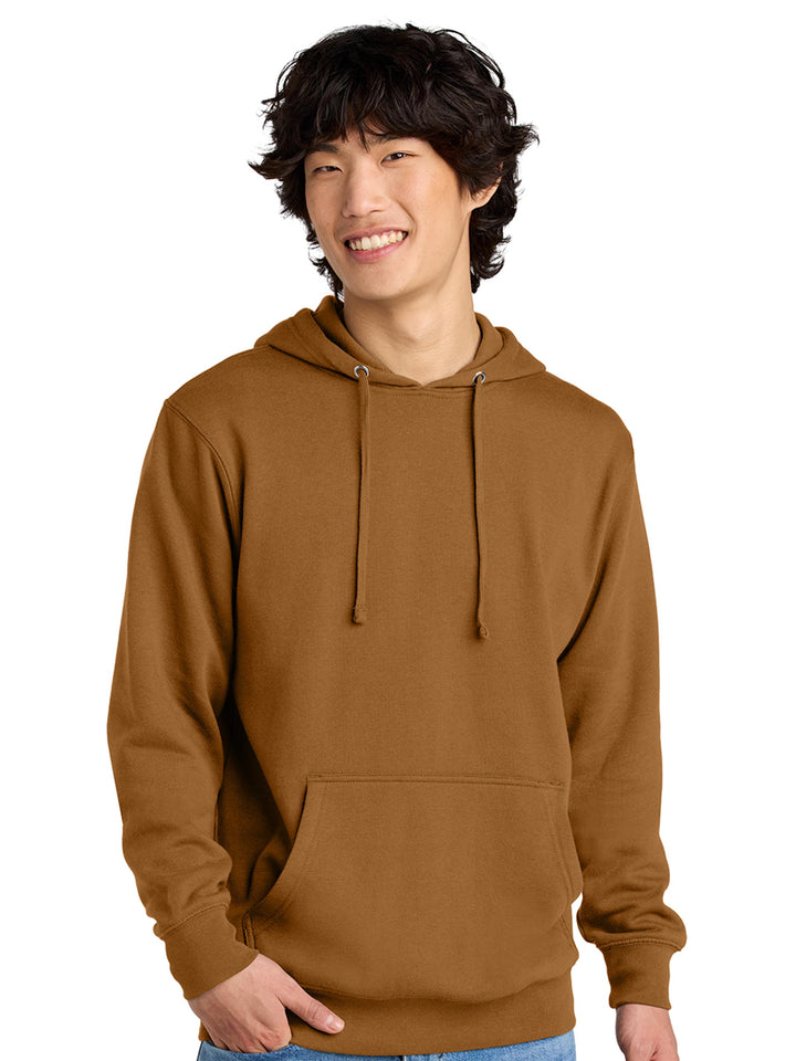 Brown hoodie with a soft fabric and adjustable drawstring hood. A cozy and stylish sweatshirt for everyday wear.