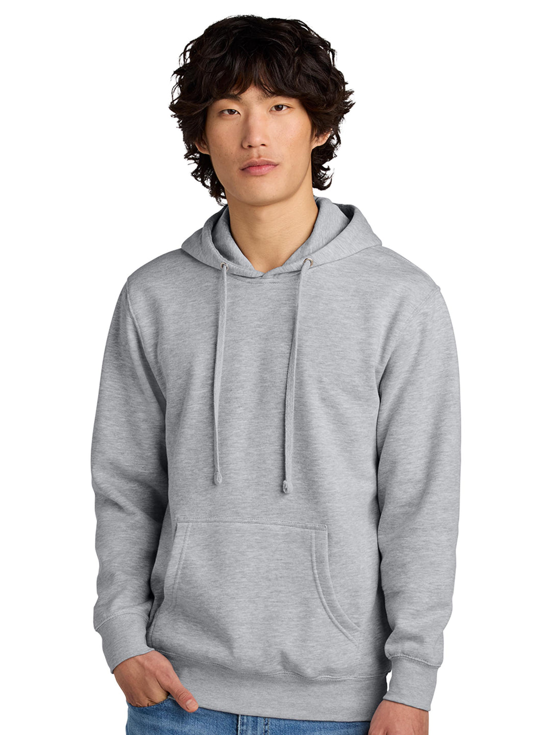 Heather gray hoodie with a classic pullover design and front pocket. A versatile and comfortable sweatshirt for everyday wear.