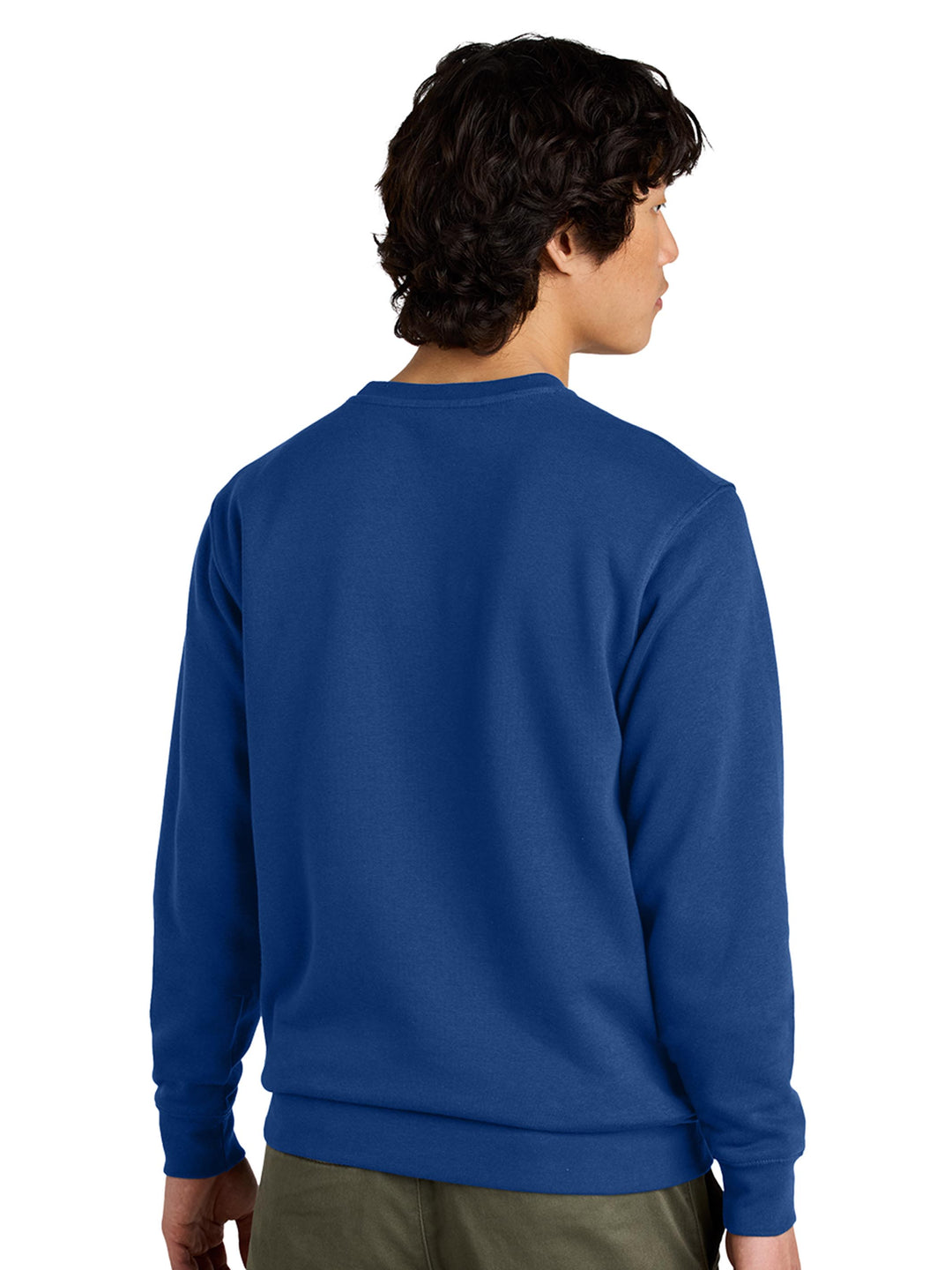 Back view of a royal blue Porsche 911 sweatshirt. Soft and durable fabric with a relaxed fit.