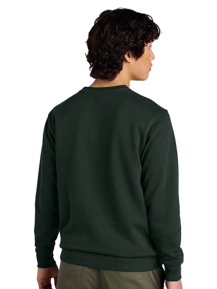 Back view of a dark green Porsche 911 sweatshirt. Cozy and stylish crewneck with a relaxed fit.