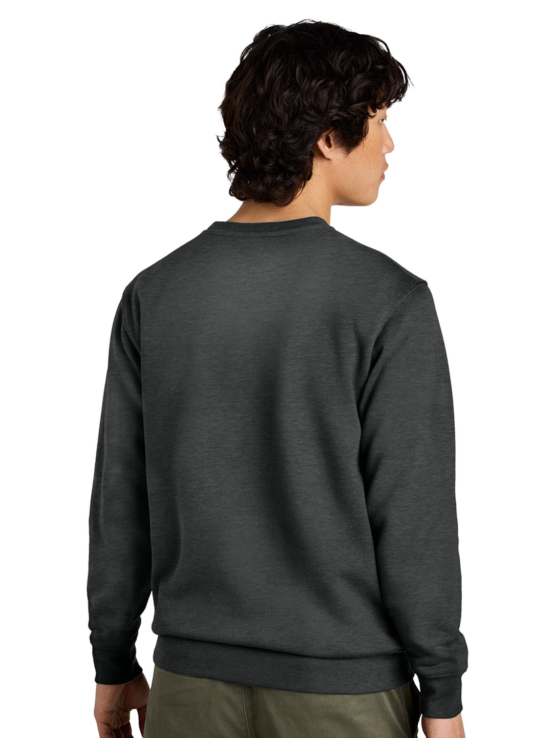 Back view of a dark gray Porsche 911 sweatshirt. Cozy and stylish crewneck with a relaxed fit.