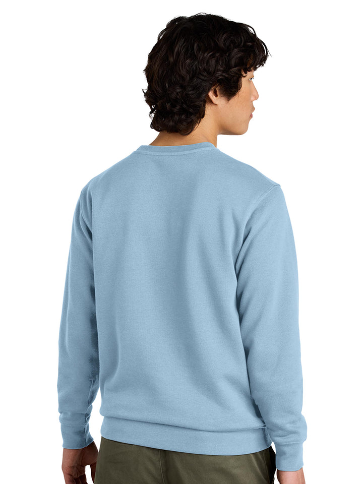 Back view of a light blue Porsche 911 sweatshirt. Cozy and stylish crewneck with a relaxed fit.