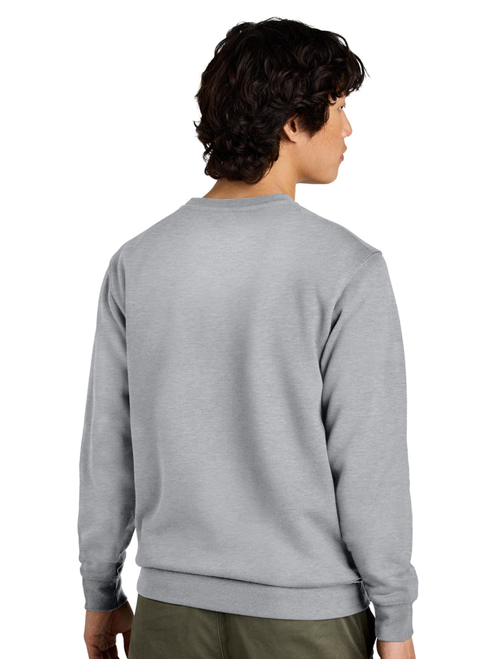 Back view of a heather gray Porsche 911 sweatshirt. Soft and durable fabric with a relaxed fit.