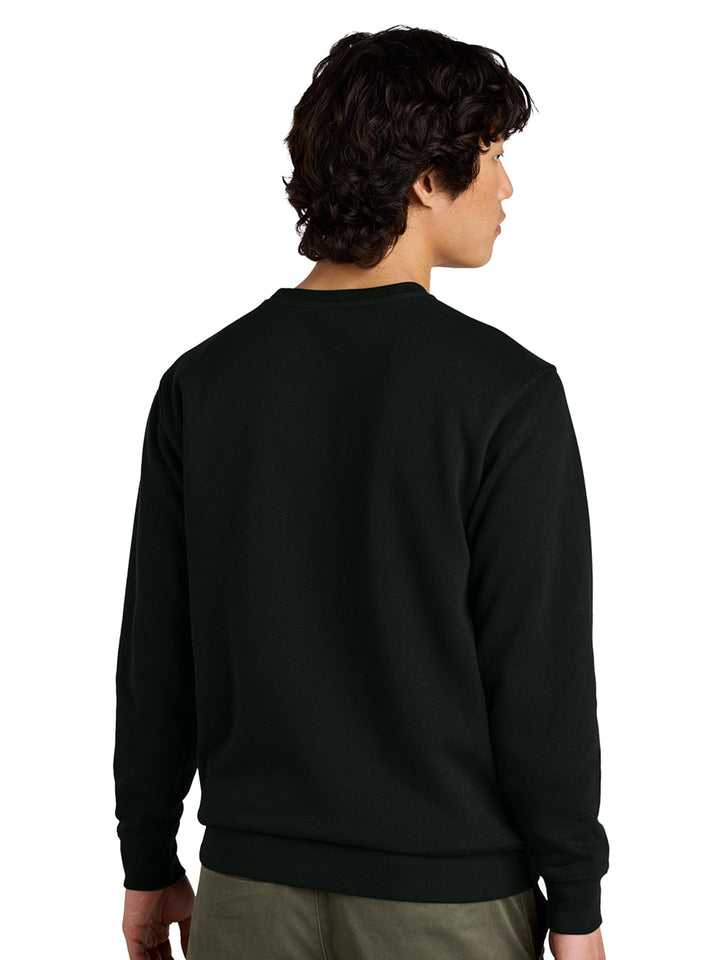 Back view of a black Porsche 911 sweatshirt. Classic crewneck design with a soft fabric blend.