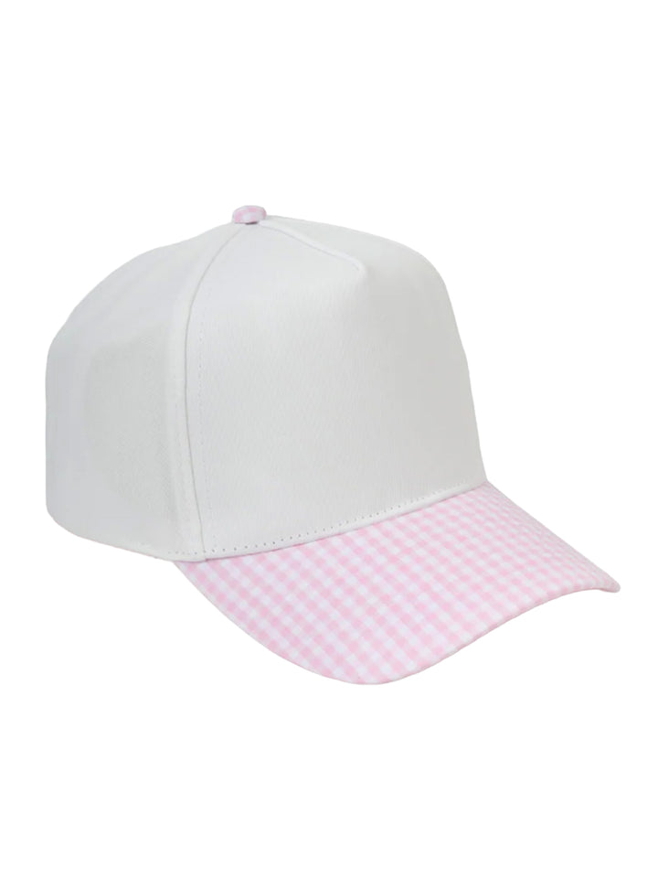 GINGHAM Print Brim Two Tone 5 Panel Cap