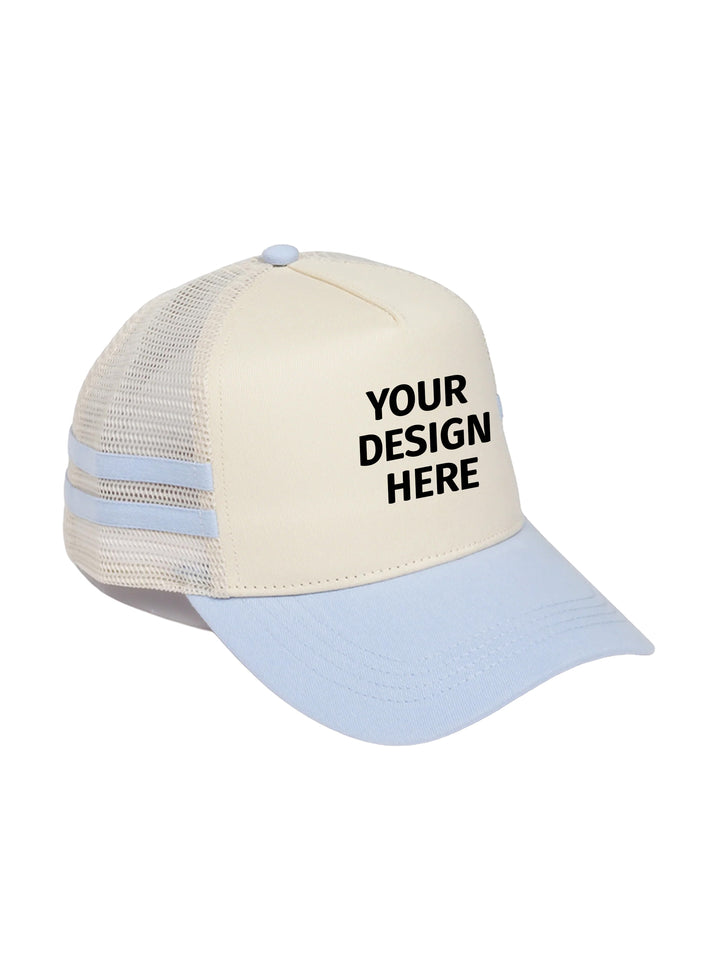 Retro Stripe Mesh Trucker