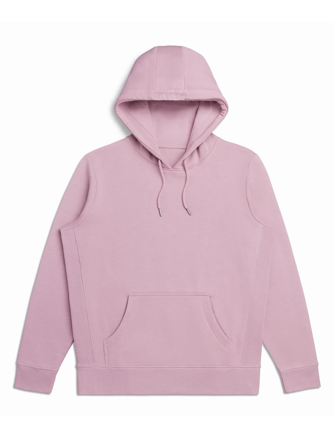 Pastel pink Original Favorites Heavyweight Hoodie with a relaxed fit. Features a front pocket and adjustable hood, made from premium organic cotton.