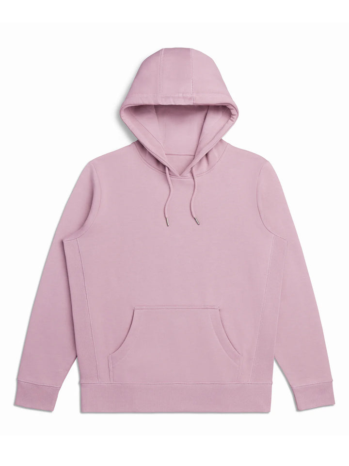 Pastel pink Original Favorites Heavyweight Hoodie with a relaxed fit. Features a front pocket and adjustable hood, made from premium organic cotton.