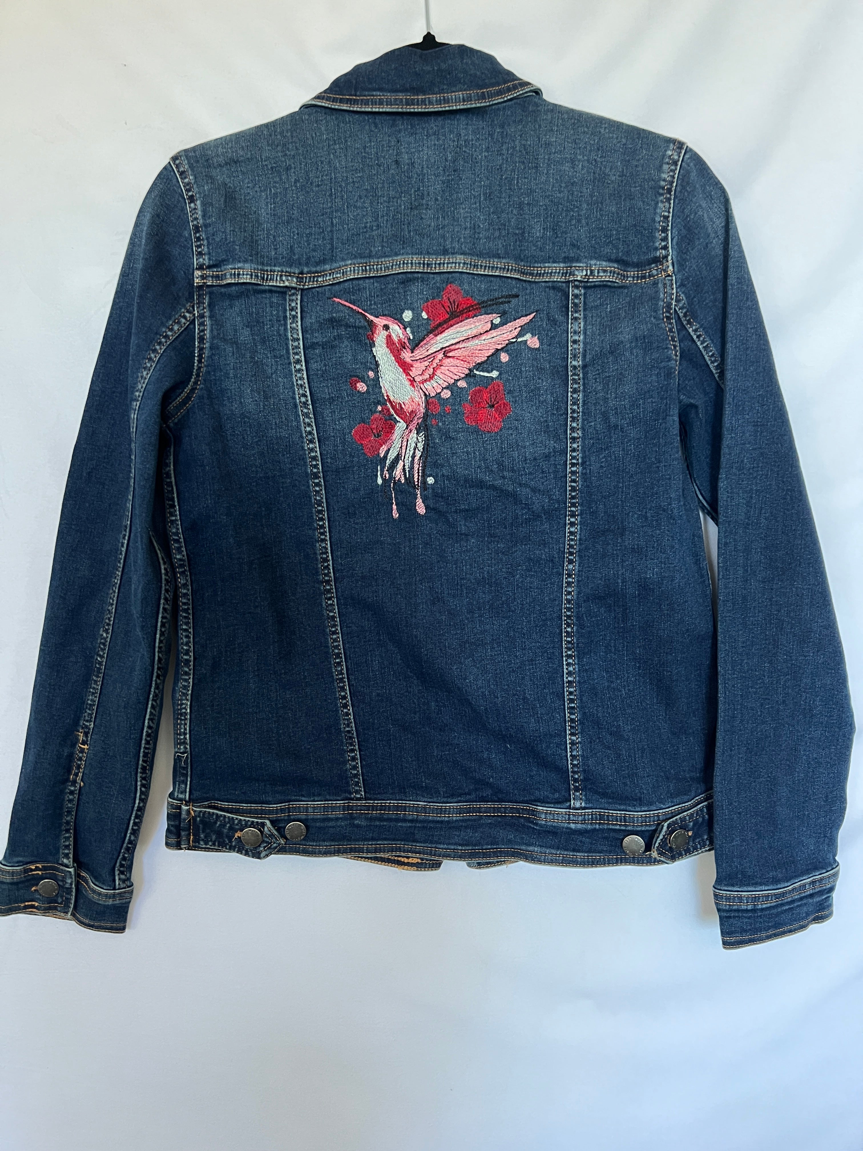 Premade Hummingbird Jean Jacket – Kavy's Customs