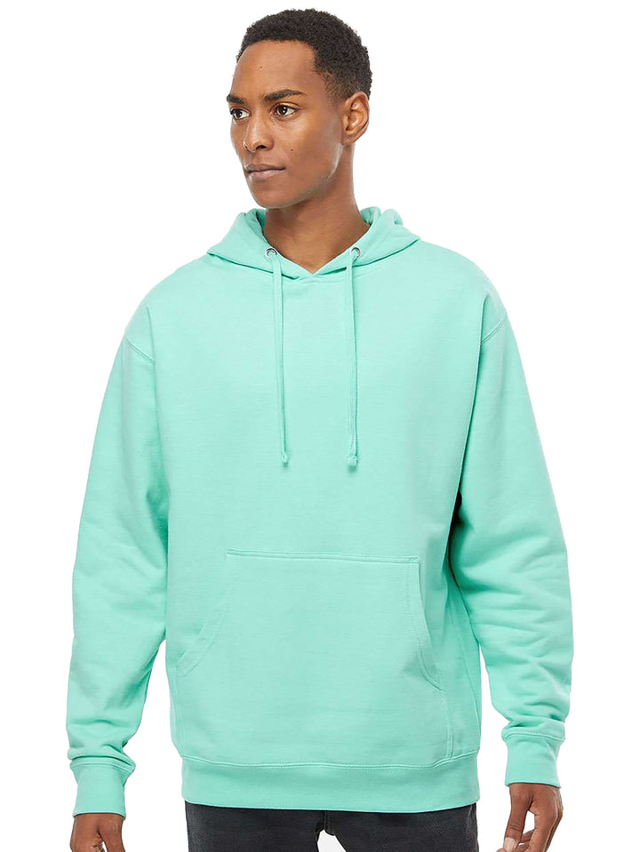 Independent Trading Co Midweight Hooded Sweatshirt (8.5 oz, 80/20 Ring Spun Cotton/Poly Blend Fleece)