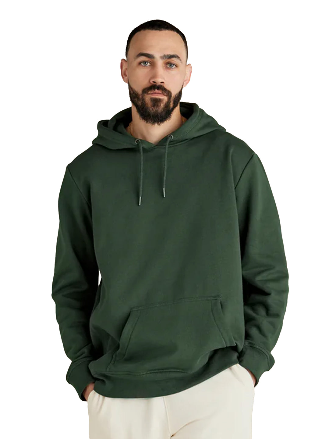 Dark green Original Favorites Heavyweight Hoodie with a classic pullover style. Made from organic cotton for a sustainable and premium feel.