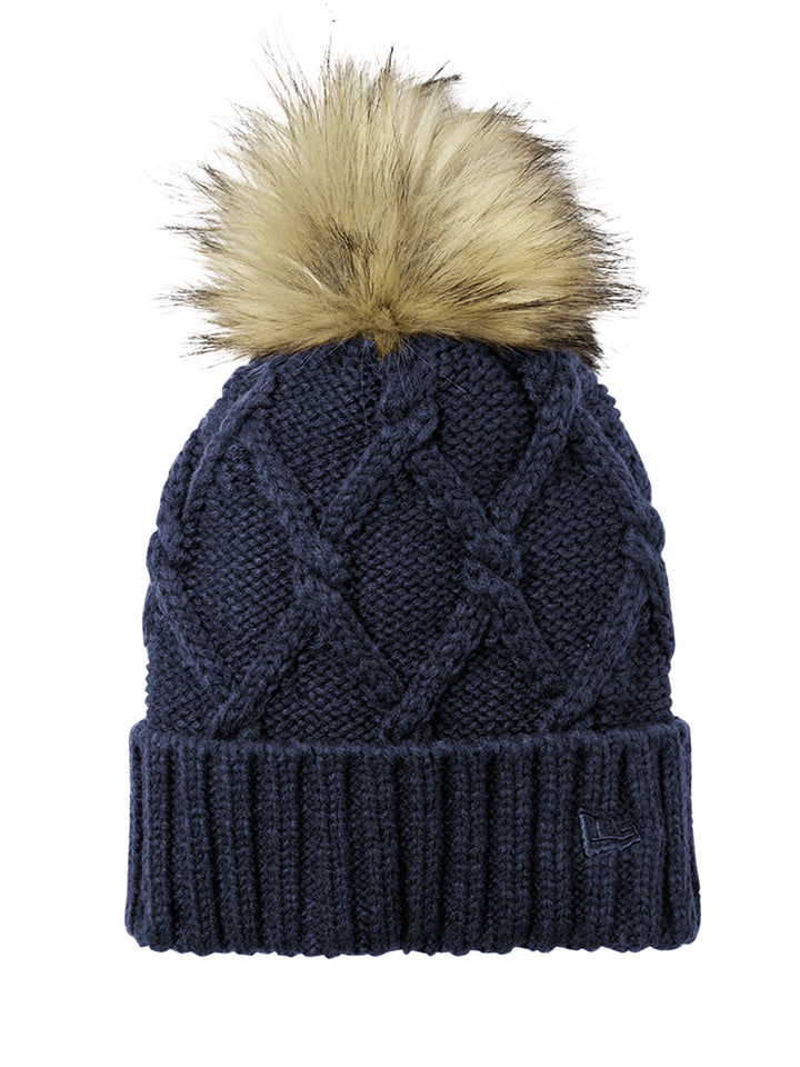 New Era Faux Fur Pom Beanie