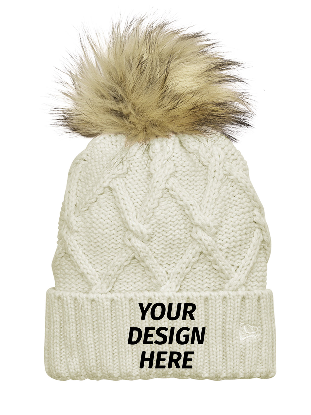 New Era Faux Fur Pom Beanie