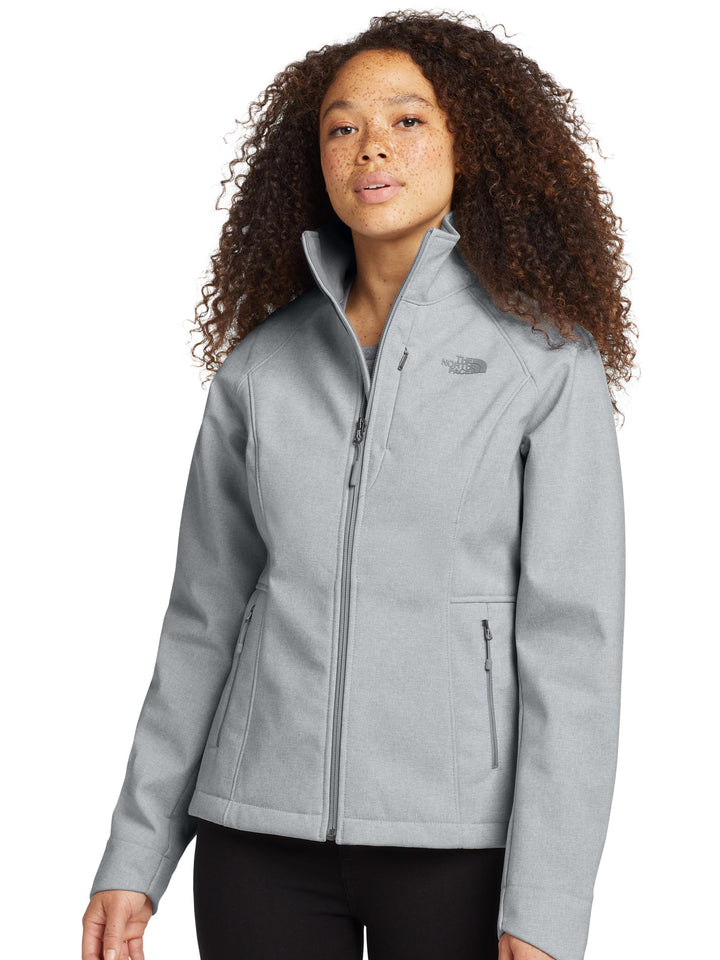 Light gray version of The North Face® Women's Apex Barrier Soft Shell Jacket, offering a flattering fit and durable outerwear for everyday use.