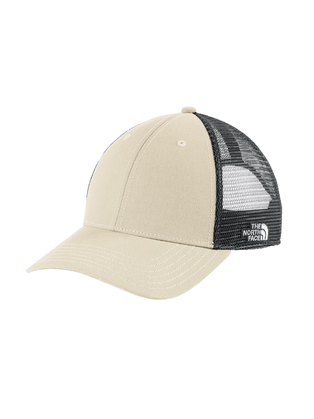 Beige The North Face Ultimate Trucker Cap with black mesh back, combining neutral tones with breathable comfort for daily wear.