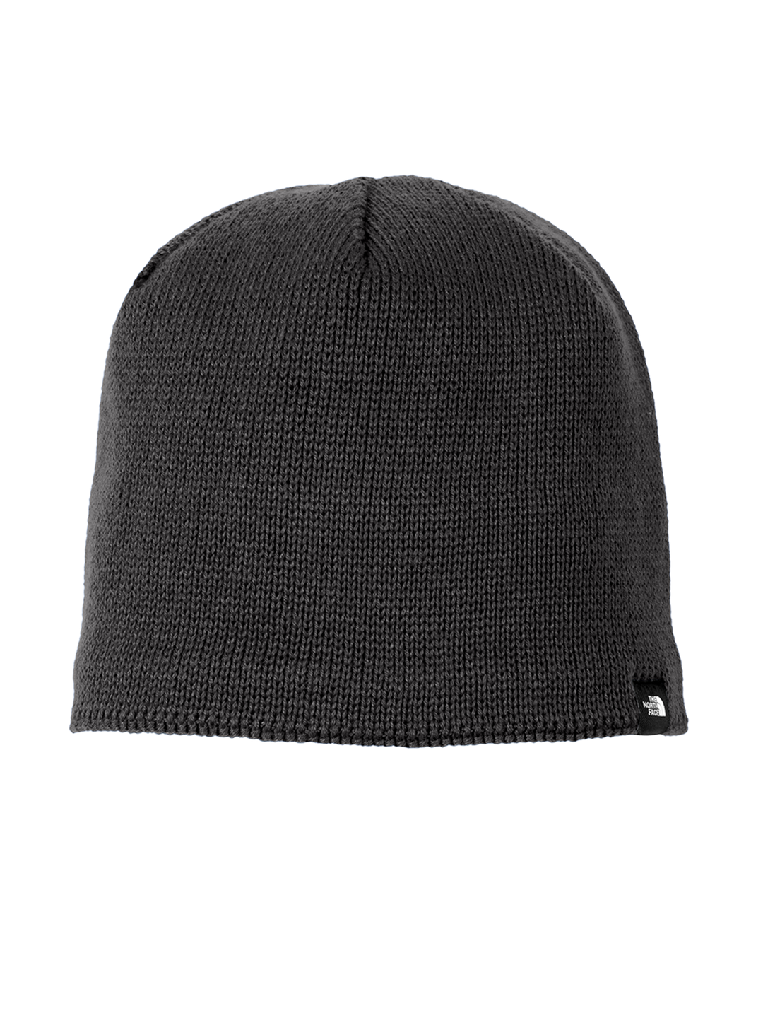 Dark gray The North Face® Mountain Beanie with a soft knit fabric and a subtle logo tag. A versatile and warm winter accessory.