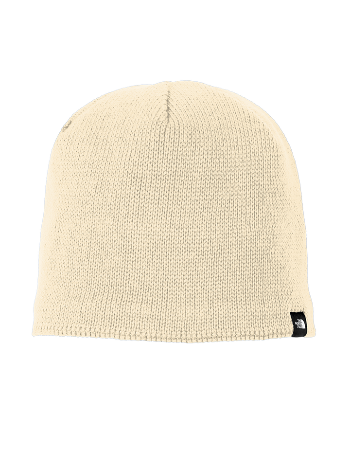 Beige The North Face® Mountain Beanie with a soft knit texture and a minimalist design. Ideal for warmth and everyday wear.