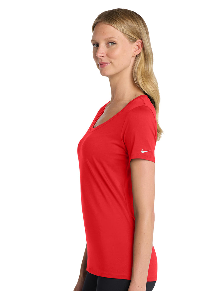 Nike Women's Dri-FIT Cotton/Poly Scoop Neck Tee