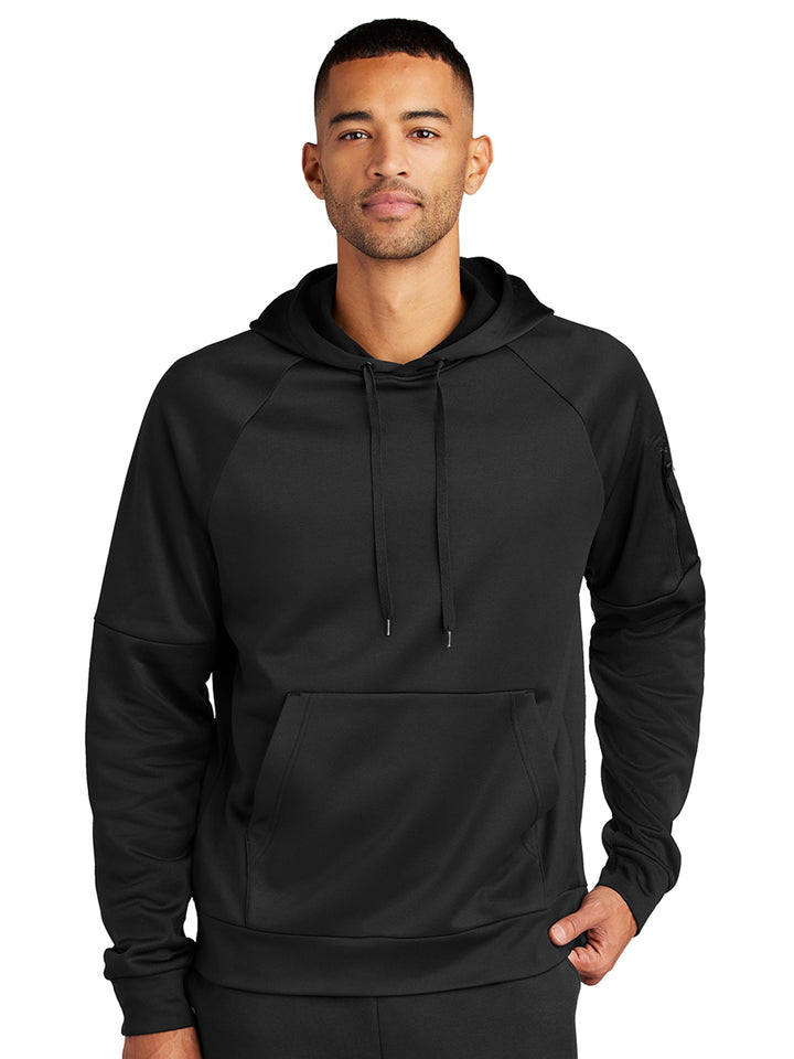 Black Nike Therma-FIT Hoodie with a modern fit and sleeve pocket. Customize with your logo for a stylish and functional branded hoodie.