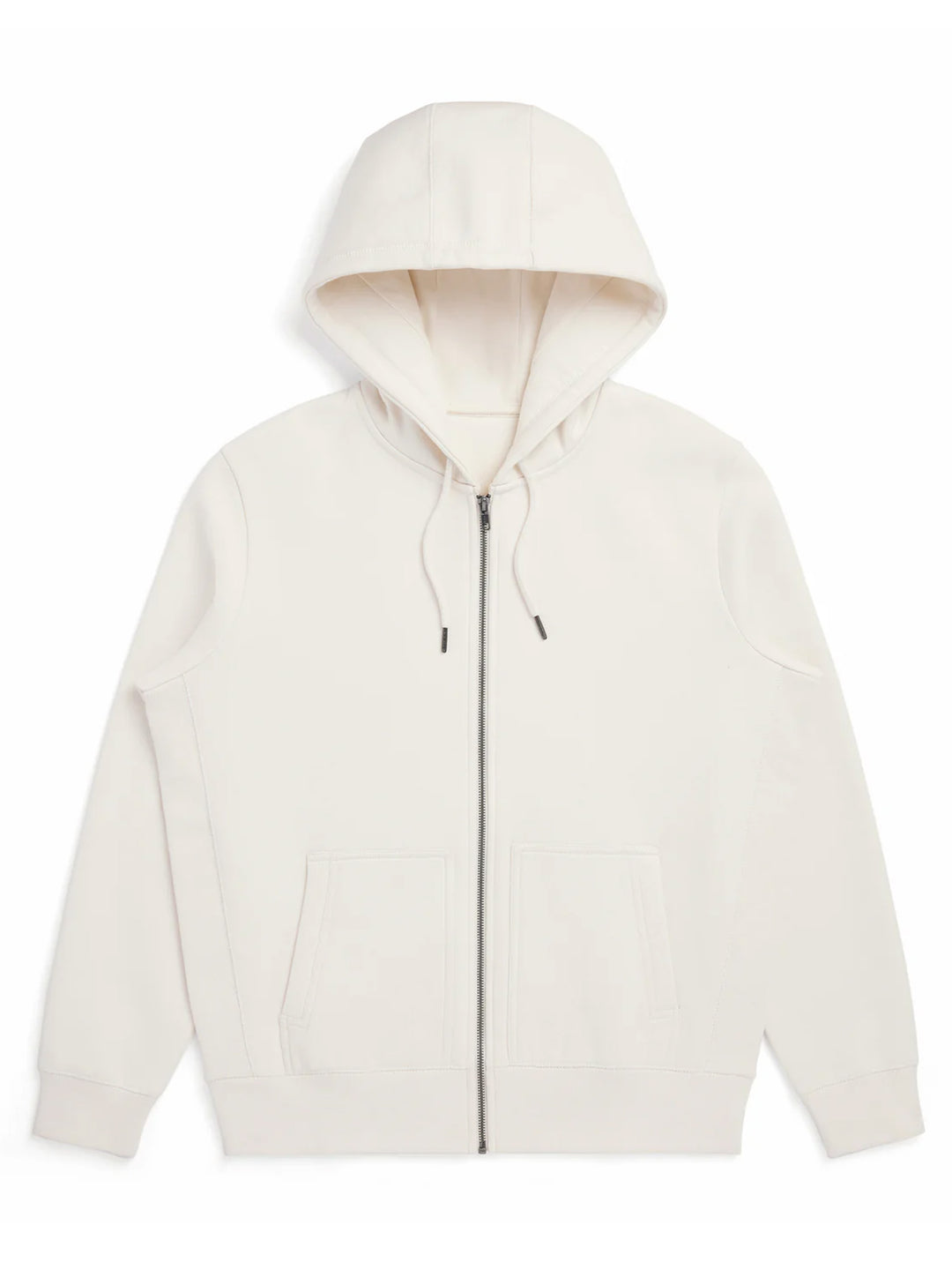 Original Favorites Heavy Weight Zip Up Hoodie in off-white. Made from organic cotton, this premium zip-up hoodie offers durability and comfort.