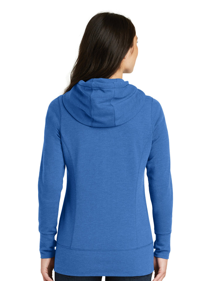 New Era Ladies Tri-Blend Fleece Zip-Up Hoodie (7.1 oz 55/34/11 Cotton, Poly & Rayon Fleece Blend)