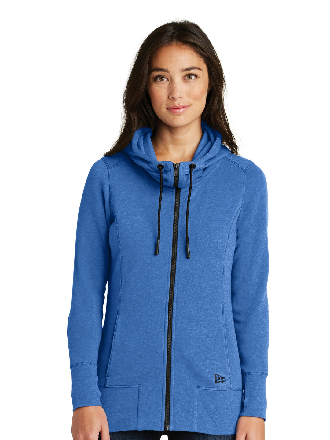 New Era Ladies Tri-Blend Fleece Zip-Up Hoodie (7.1 oz 55/34/11 Cotton, Poly & Rayon Fleece Blend)