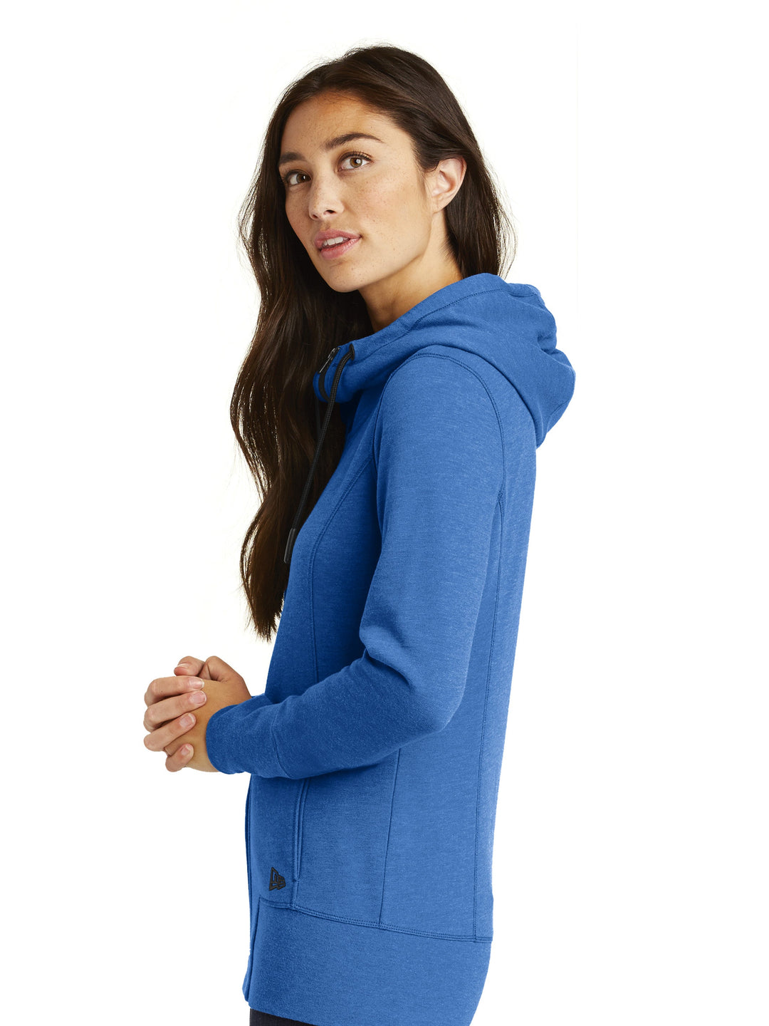 New Era Ladies Tri-Blend Fleece Zip-Up Hoodie (7.1 oz 55/34/11 Cotton, Poly & Rayon Fleece Blend)