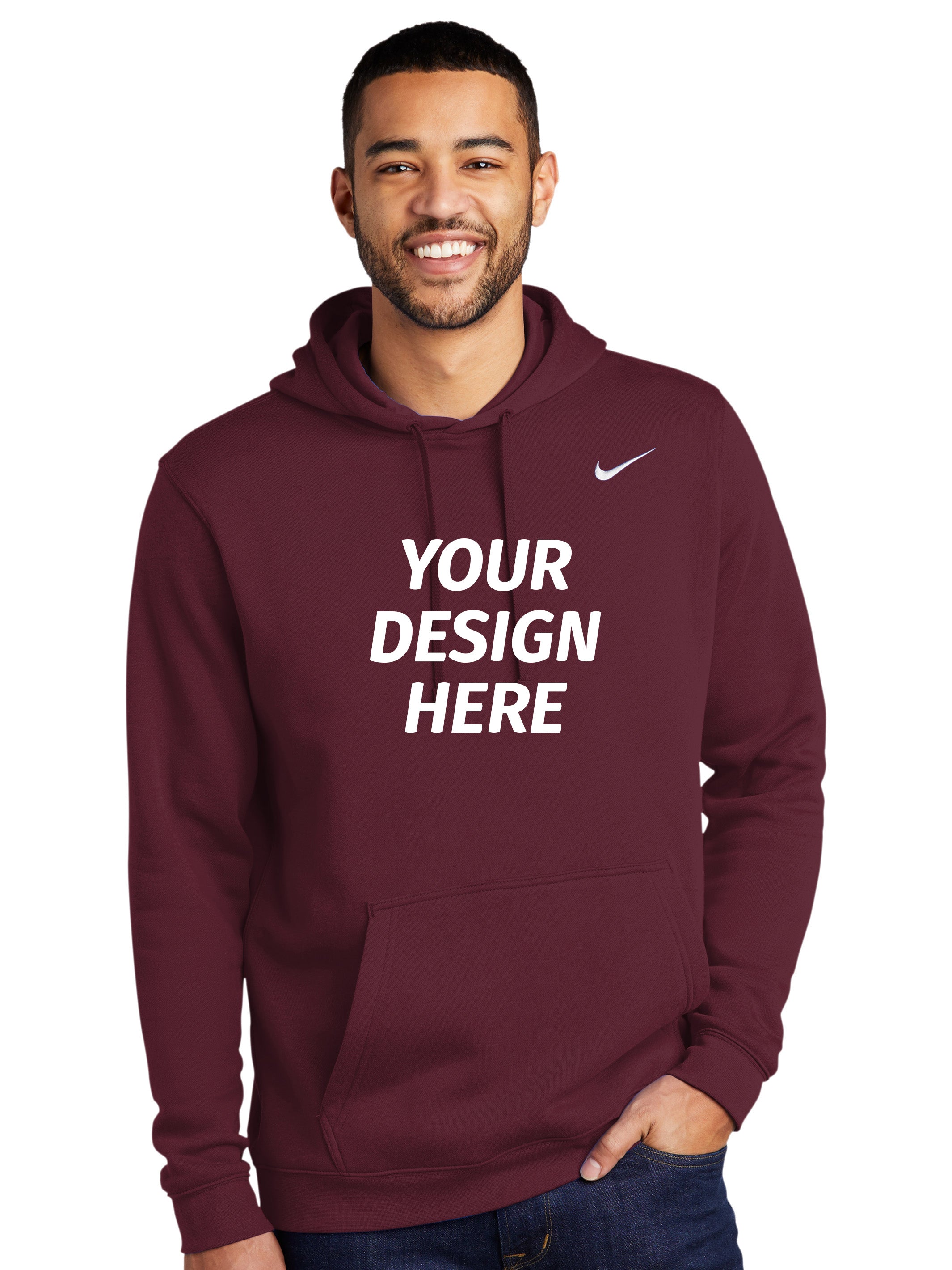 dark maroon nike hoodie