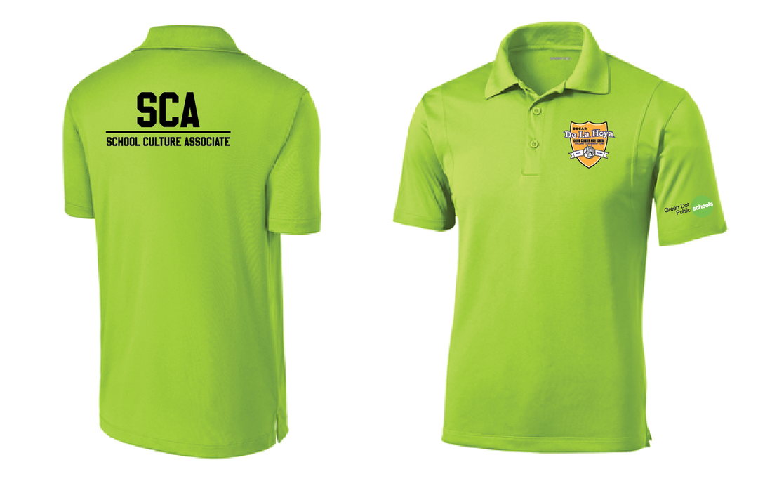 Green Dot Sport-Tek SCA Polo- Oscar De La Hoya