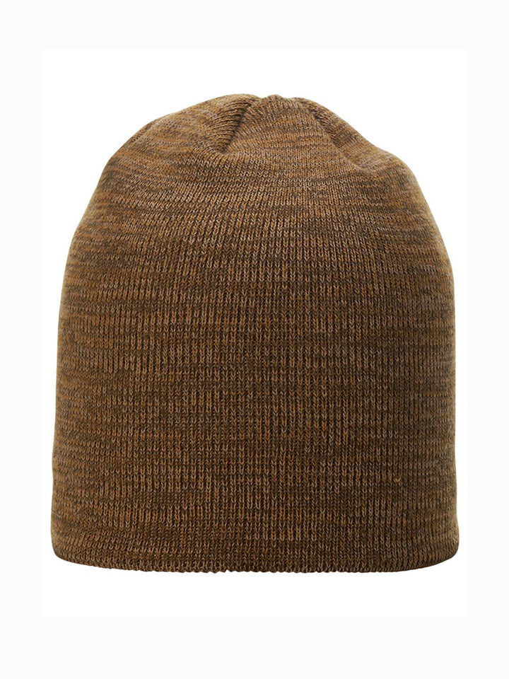 Brown Richardson Marbled Beanie with a cozy marled knit texture. Customize with embroidery for a unique look, with no minimums and free shipping.