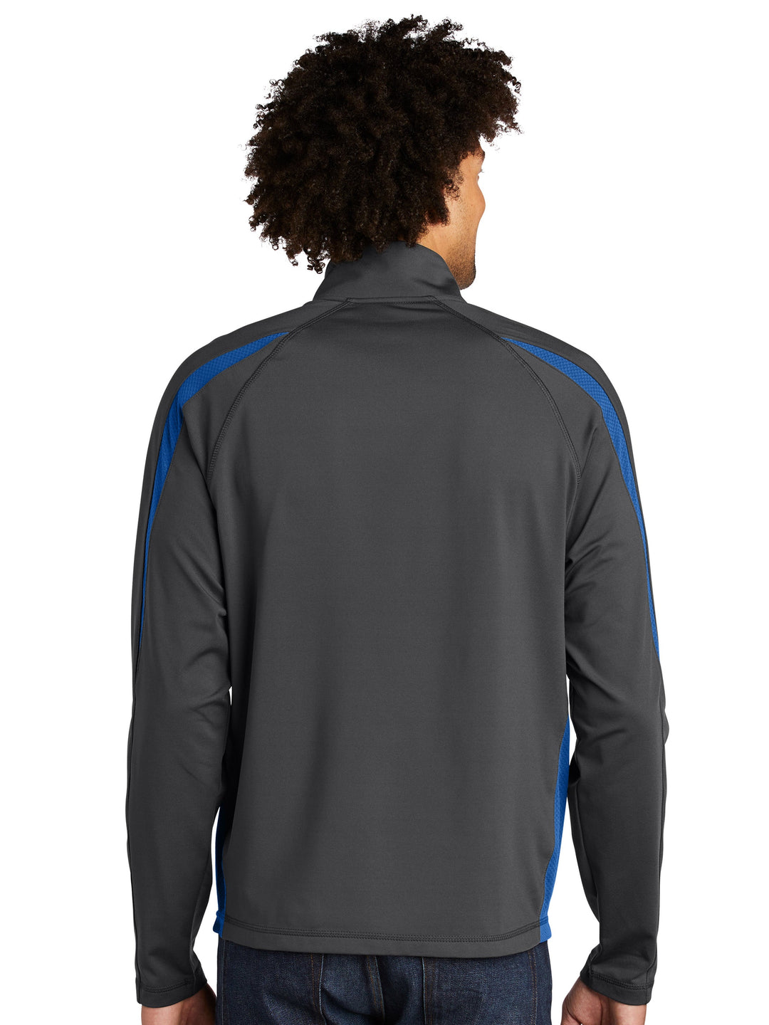 Sport-Tek Sport-Wick Stretch 1/2 Zip Colorblock Pullover