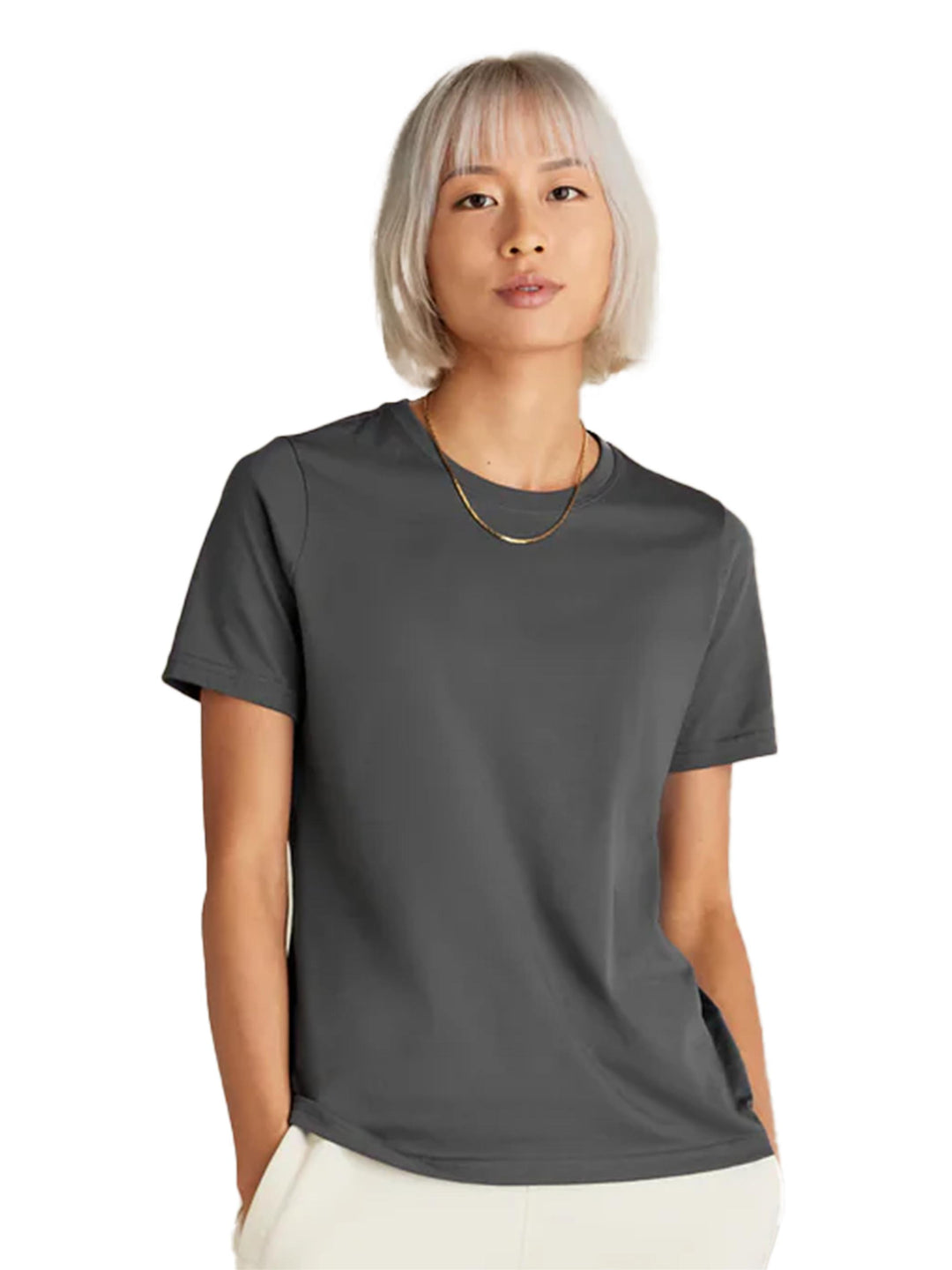 Charcoal gray Original Favorites Women’s Supima Cotton T-Shirt. Premium cotton fabric with a comfortable fit, ideal for customization.