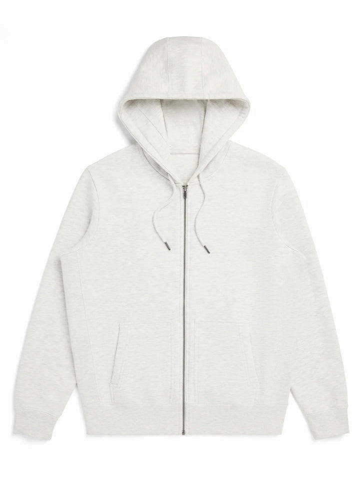 Light gray Original Favorites Heavy Weight Zip Up Hoodie. A sustainable and customizable zip-up sweatshirt designed for comfort and durability.