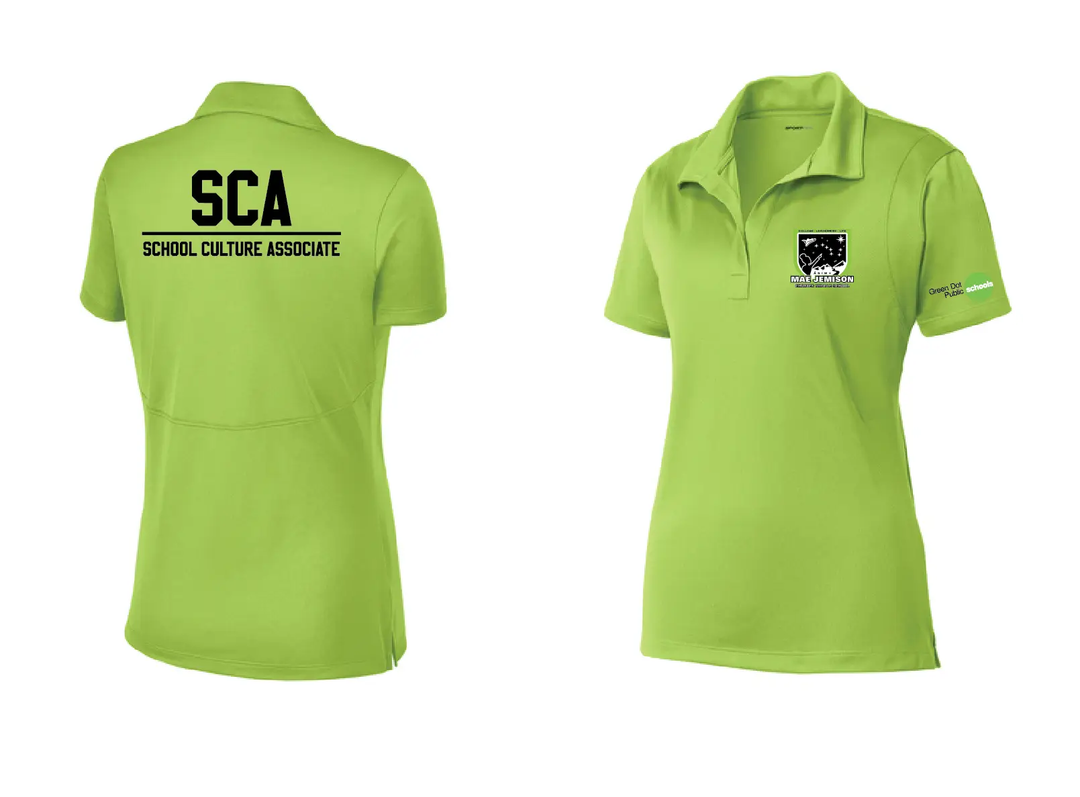 Green Dot Sport-Tek SCA Polo Women's- Animo Mae Jemison