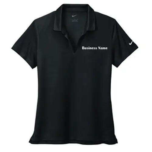 Black womens custom embroidered nike polo 