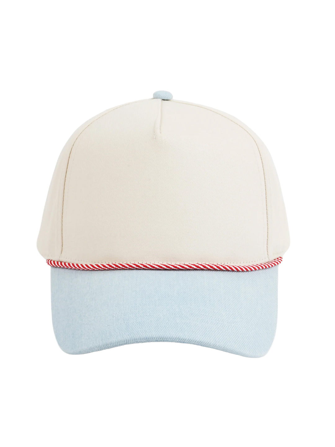 5 Panel Canvas Denim Brim Red Cord