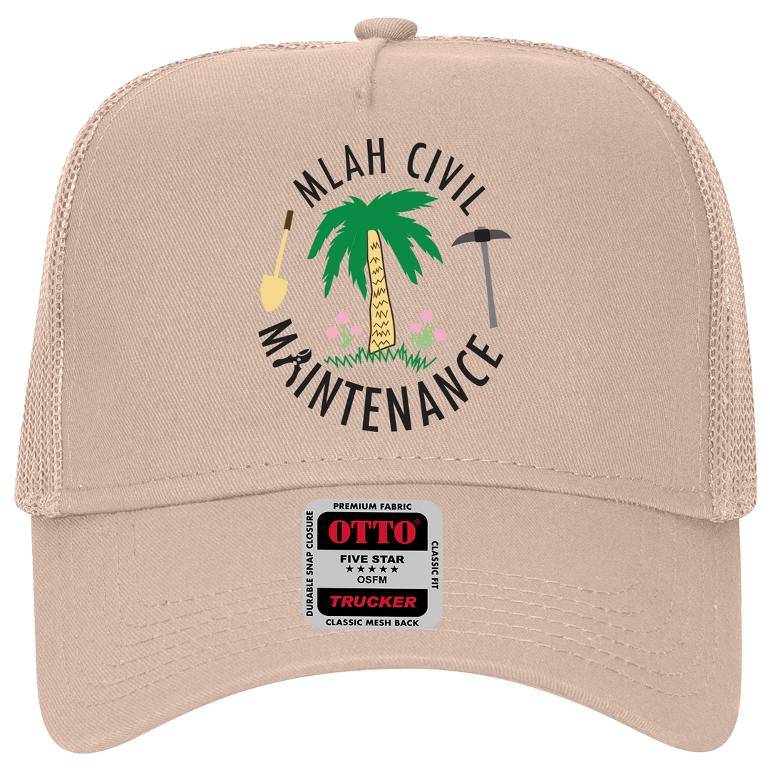 MLAH Otto 5 Panel Low Profile Trucker