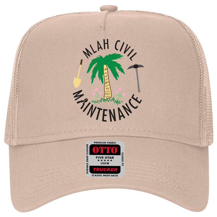 MLAH Otto 5 Panel Low Profile Trucker