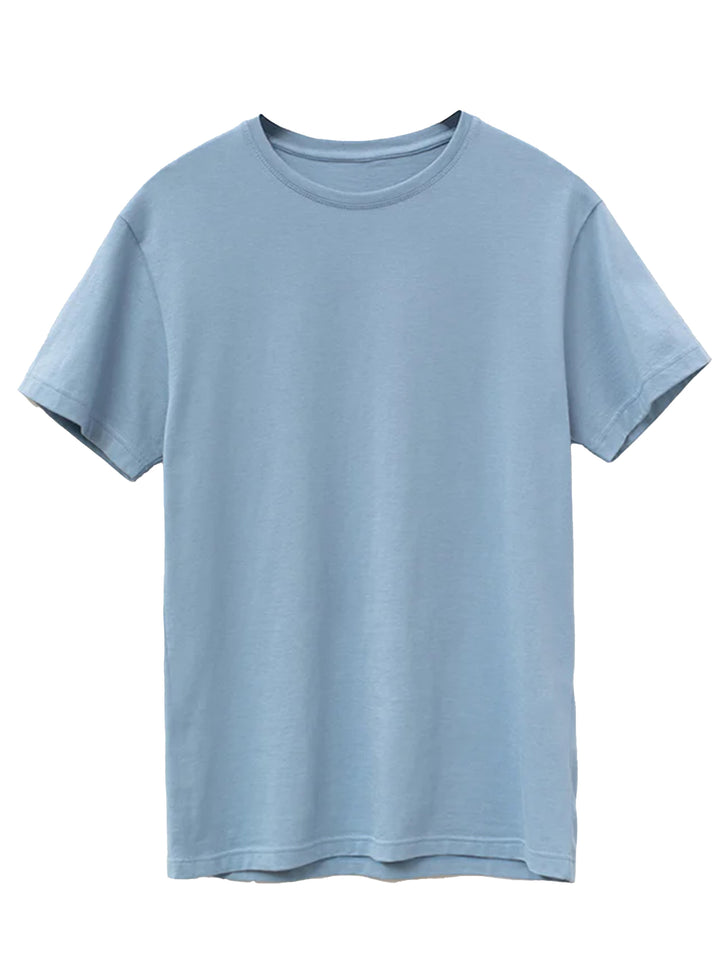 Sky blue Original Favorites Supima Cotton T-Shirt laid flat. Soft, breathable, and made from high-quality Supima cotton.